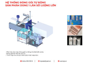 HỆ THỐNG ĐÓNG GÓI TỰ ĐỘNG SẢN PHẨM DÙNG 1 LẦN SỐ LƯỢNG LỚN