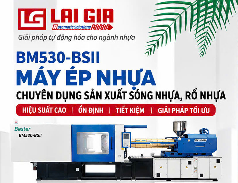 Máy ép nhựa chuyên dụng sản xuất sóng nhựa, rổ nhựa