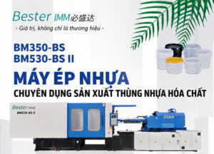 Máy ép nhựa chuyên dụng sản xuất thùng nhựa hóa chất